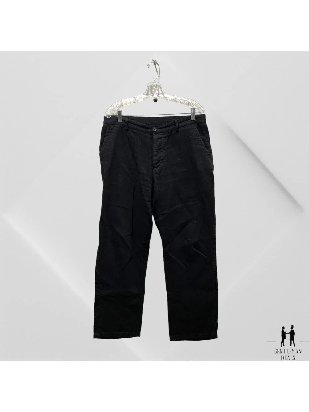 Anthony Tony Melillo Mens ATM  Black Pants Size 34 x 31 Thick Cotton Loose Pants